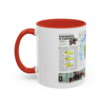 Russia - Communism to Capitalism (1993) (Map) Accent Coffee Mug