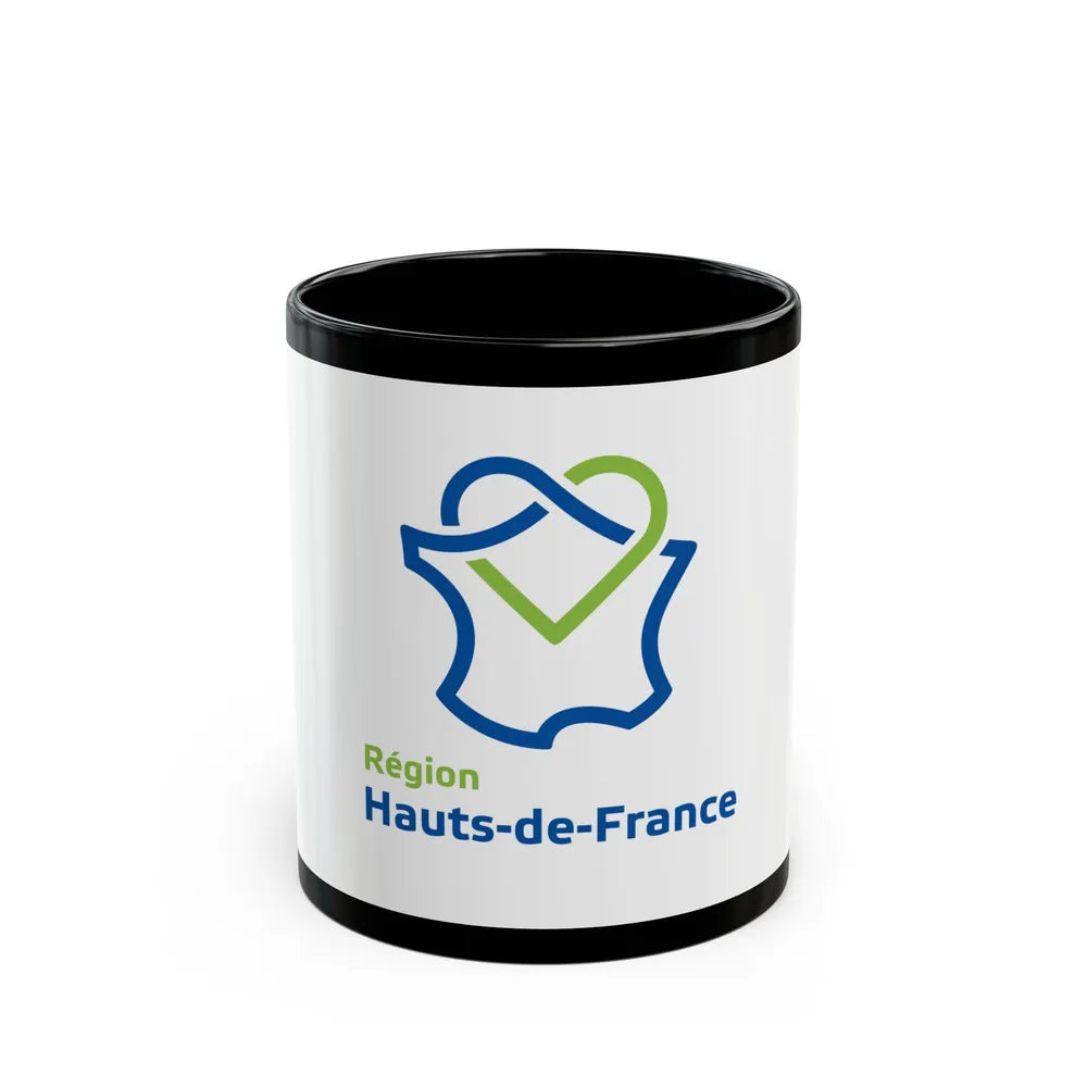 Flag of Hauts de France France - Black Coffee Mug-11oz-Go Mug Yourself