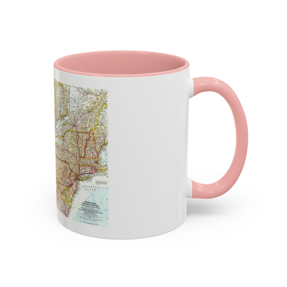 USA - Northeastern & Great Lakes (1959) (Map) Accent Coffee Mug