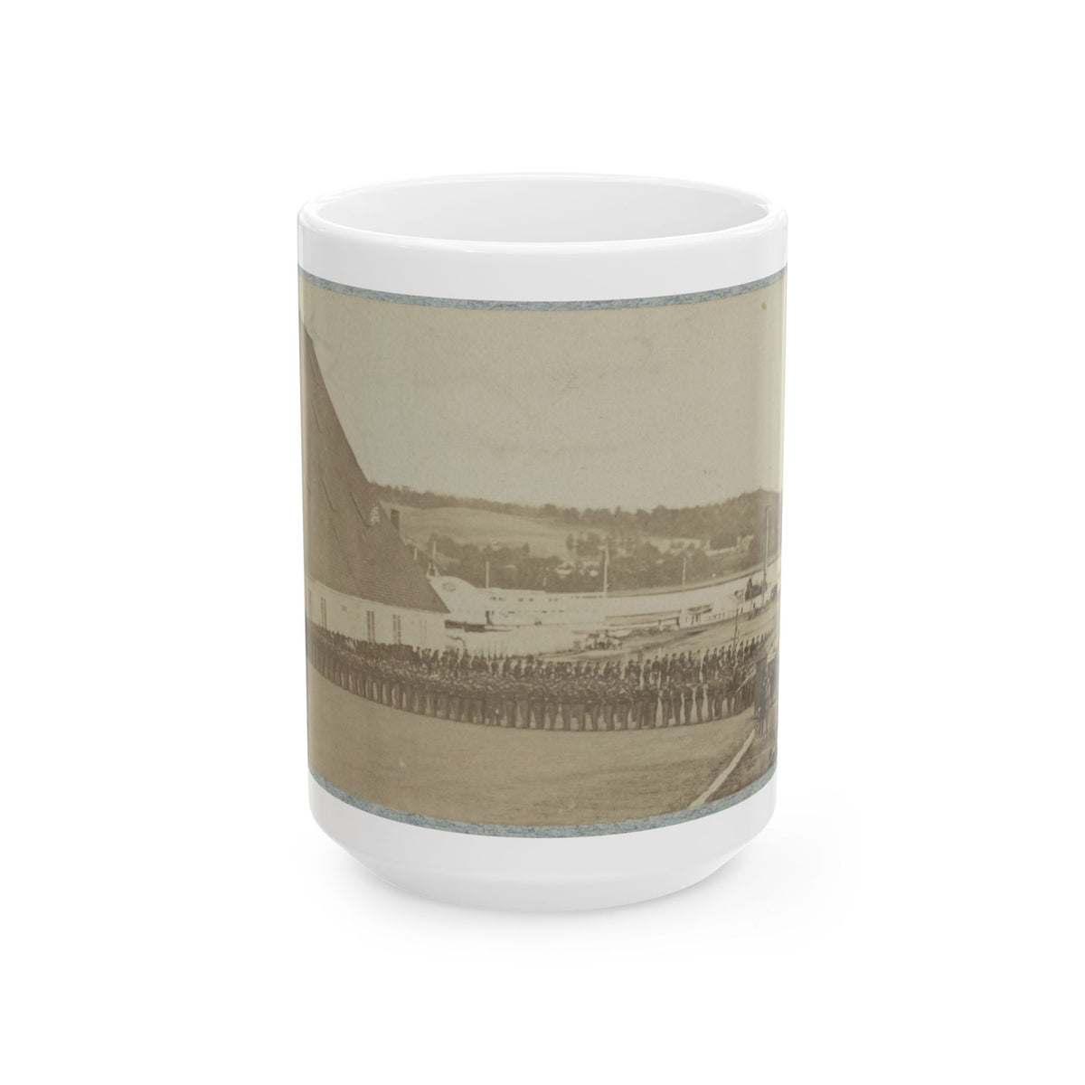 71st New York State Militia At Washington Navy Yard (U.S. Civil War) White Coffee Mug