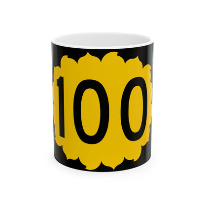 K-100 (Kansas) (Road Sign) White Coffee Mug