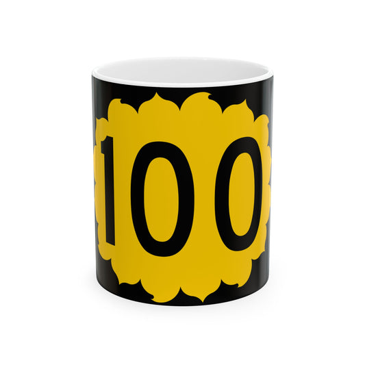 K-100 (Kansas) (Road Sign) White Coffee Mug