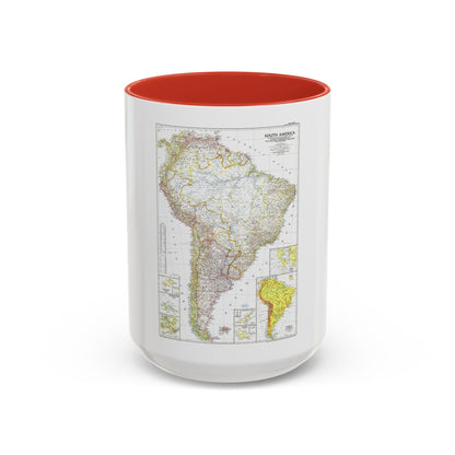 South America (1950) (Map) Accent Coffee Mug