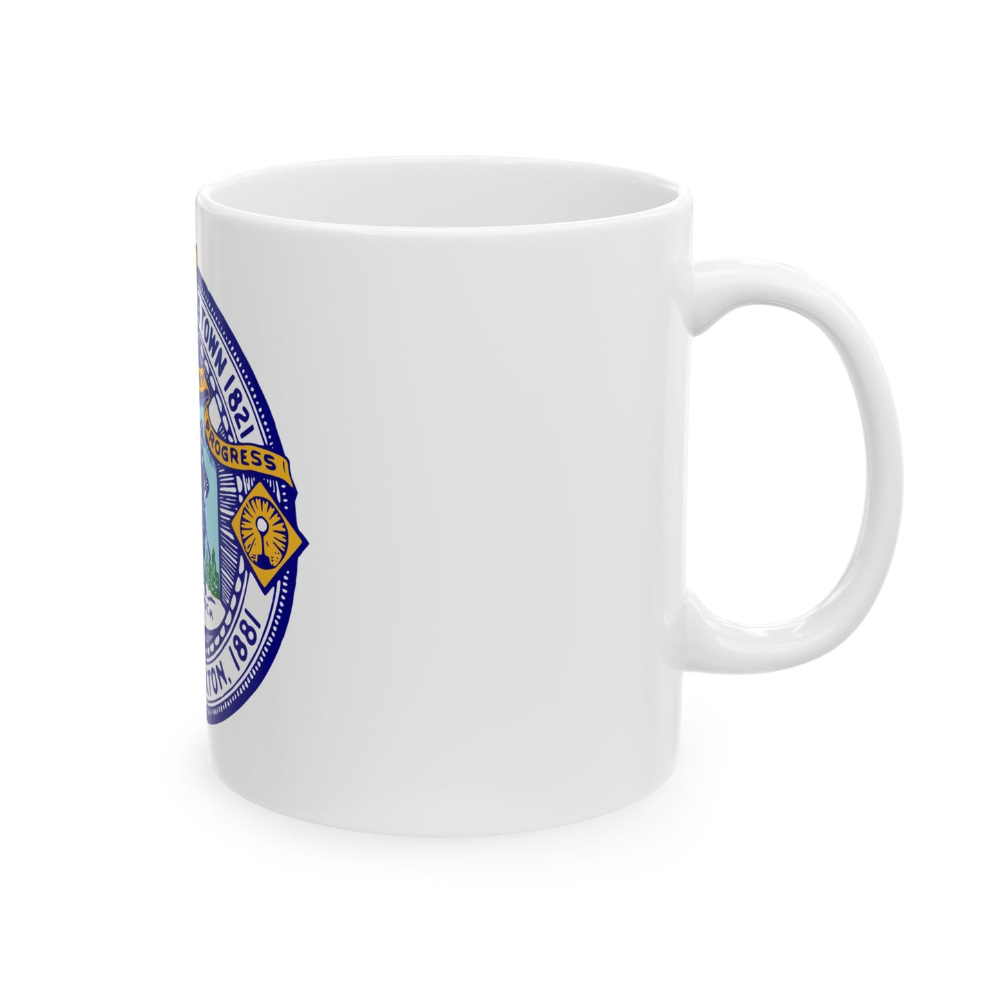 Seal of Brockton Massachusetts - White Coffee Mug