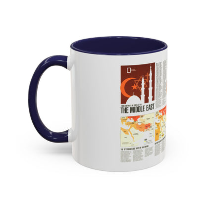Middle East - Two Centuries of Conflict (1980) (Map) Accent Coffee Mug