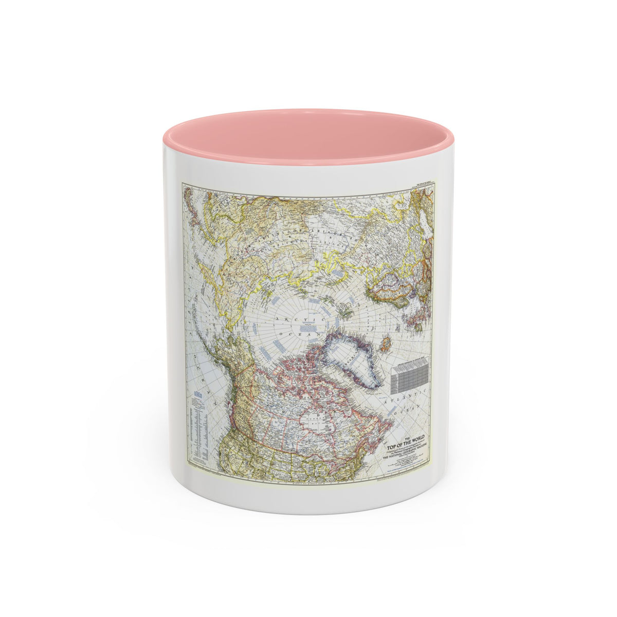 Top Of The World (1949) (Map) Accent Coffee Mug