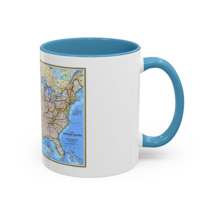 USA - The United States (1993) (Map) Accent Coffee Mug