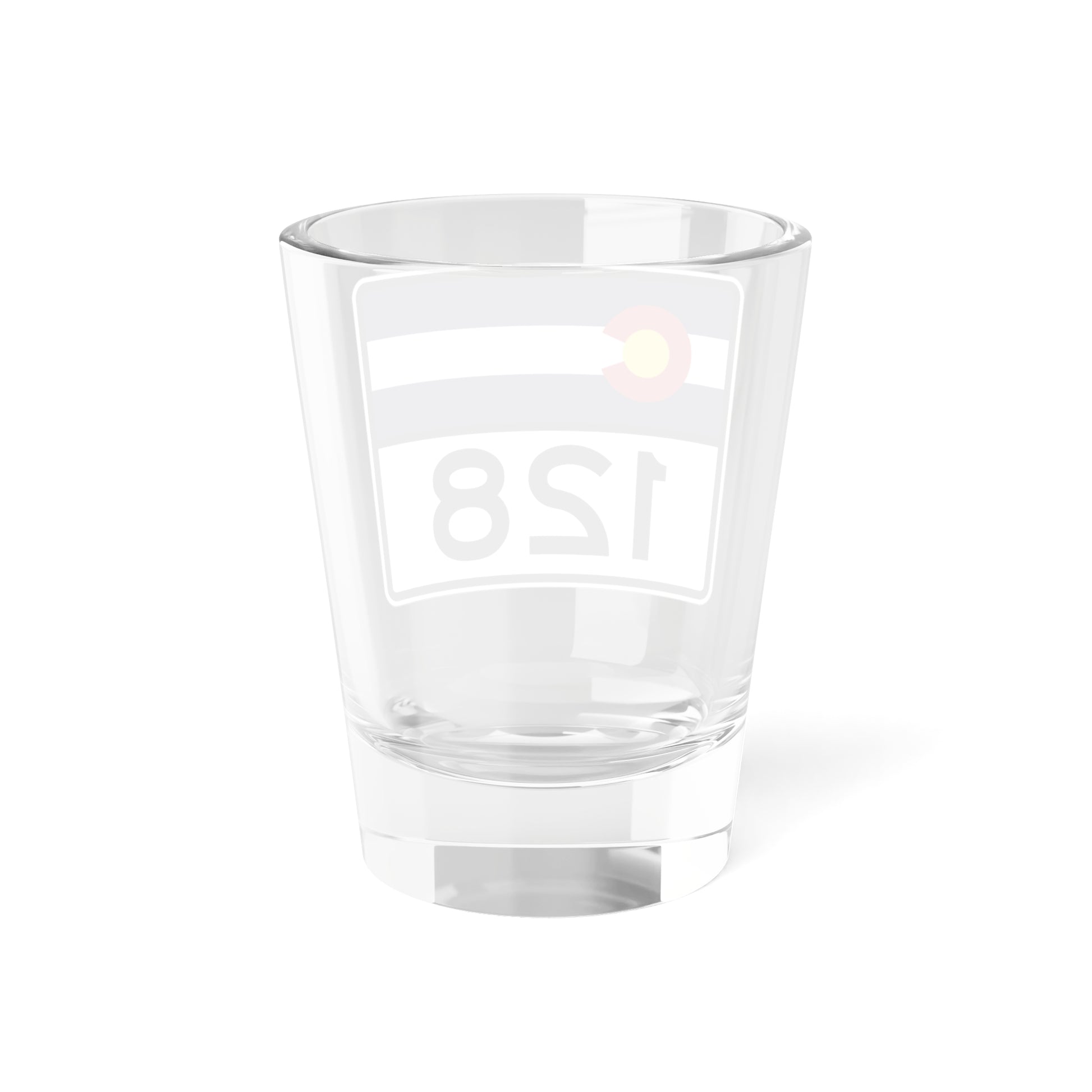Colorado 128 wide (Colorado) (Road Sign) Shot Glass 1.5oz-Go Mug Yourself