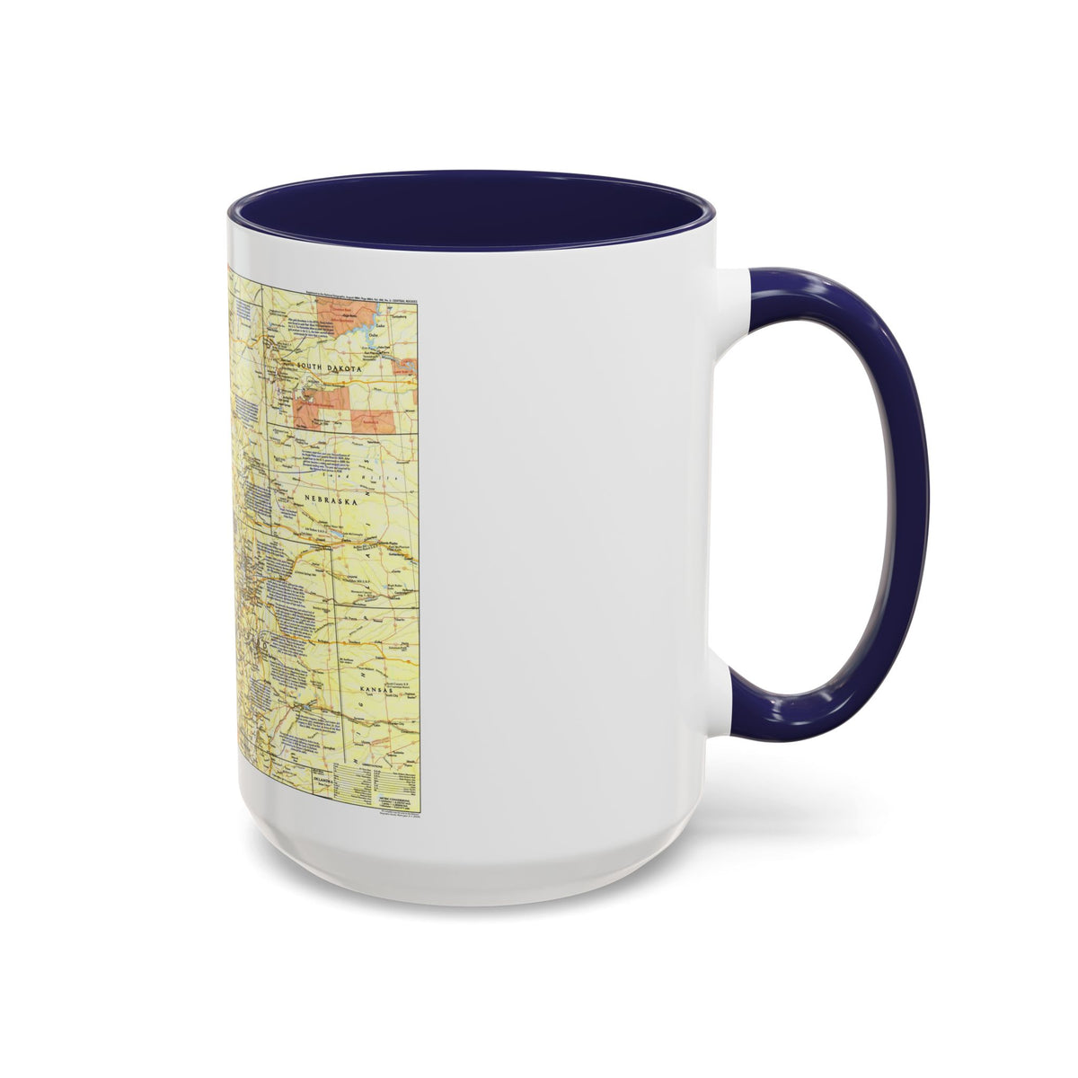 USA - Central Rockies 1 (1984) (Map) Accent Coffee Mug