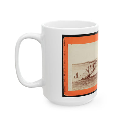 Building A Pontoon Bridge At Beaufort, S.C. 001 (U.S. Civil War) White Coffee Mug