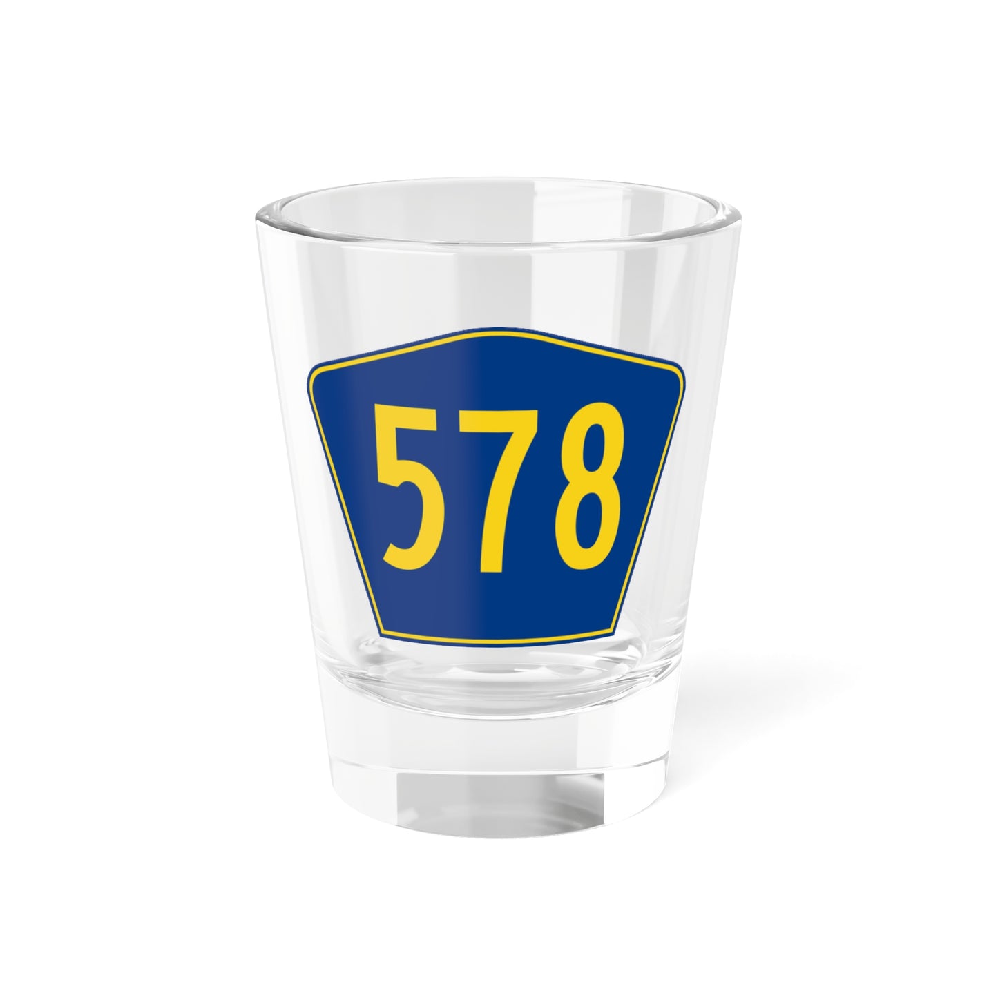 PR secondary 578 (Puerto Rico) (Road Sign) Shot Glass 1.5oz