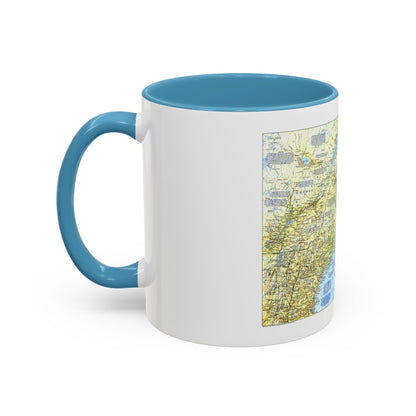 USA - Northern Approaches 1 (1985) (Map) Accent Coffee Mug