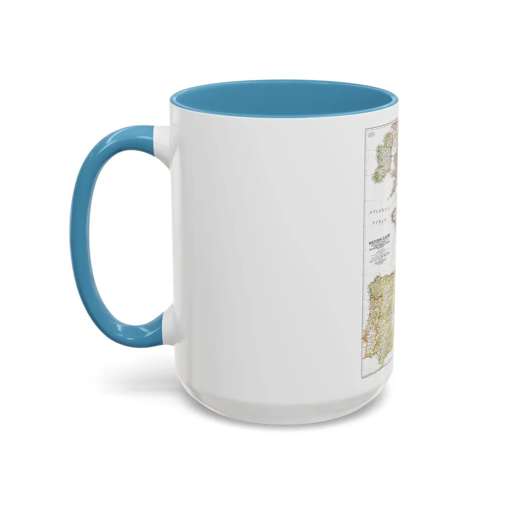 Europe, Western (1950) (Map) Accent Coffee Mug-Go Mug Yourself