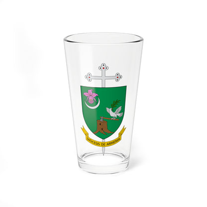 Escudo de la Diócesis de Armenia (Colombia) (Coat of Arms) Pint Glass 16oz