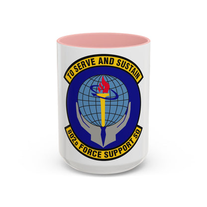 802d Force Support Squadron (U.S. Air Force) Accent Coffee Mug