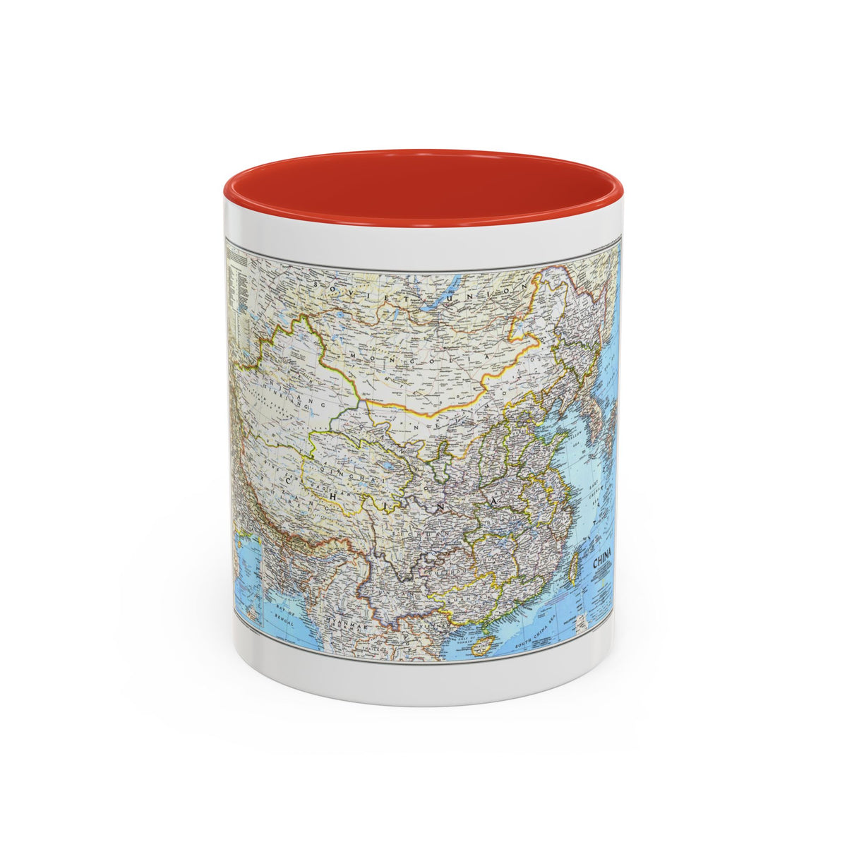 China 1 (1991) (Map) Accent Coffee Mug