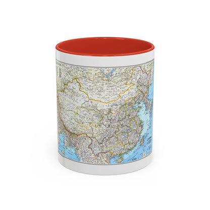 China 1 (1991) (Map) Accent Coffee Mug