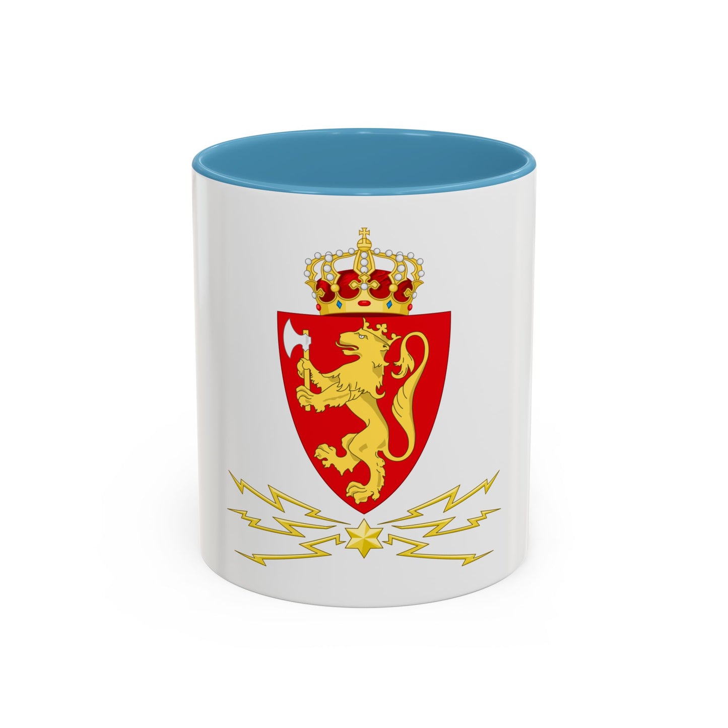 Coat of arms of the Norwegian Telegraph Administration - Accent Coffee Mug