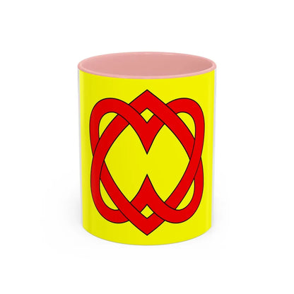 Flag of Blonay Switzerland - Accent Coffee Mug-11oz-Pink-Go Mug Yourself