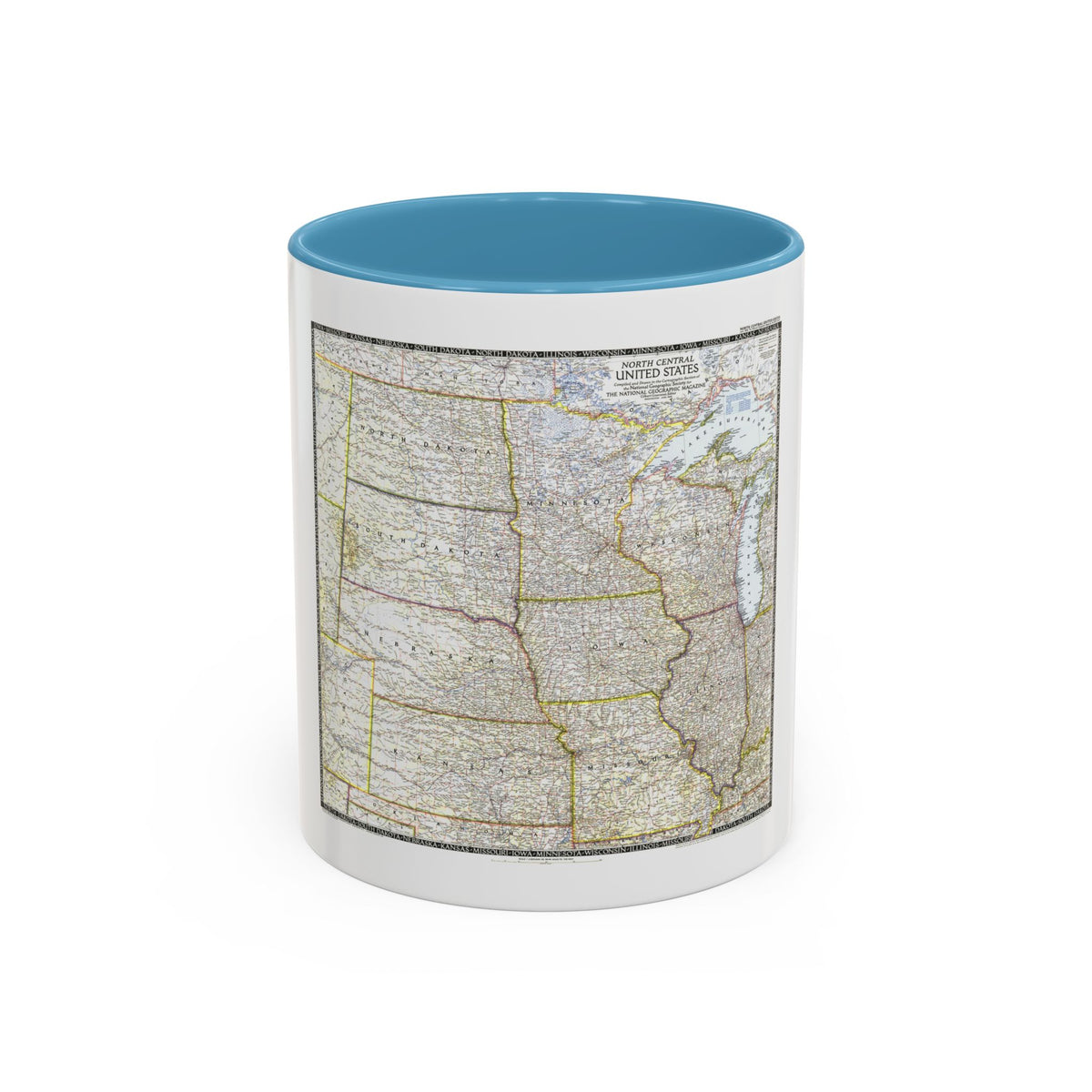 USA - North Central (1948) (Map) Accent Coffee Mug