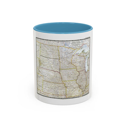 USA - North Central (1948) (Map) Accent Coffee Mug