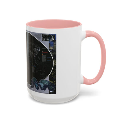 World Map - Population and Resources (1998) (Map) Accent Coffee Mug