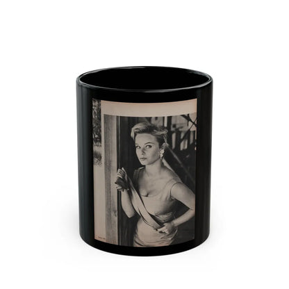 Ingrid Goude #32 - SEE Mag. Jan. '58 - 1 Page & 1 B&W Photo (Vintage Female Icon) Black Coffee Mug-11oz-Go Mug Yourself