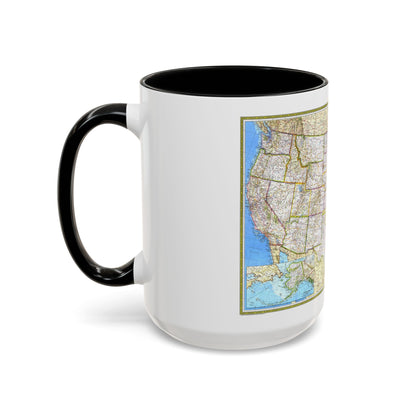 USA - The United States (1982) (Map) Accent Coffee Mug