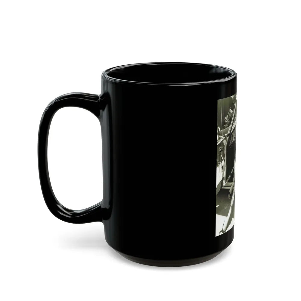 Jeanne Carmen #52 (Vintage Female Icon) Black Coffee Mug-Go Mug Yourself