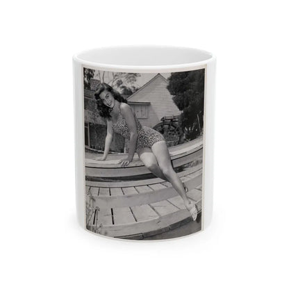 Elaine Stewart #65 (Vintage Female Icon) White Coffee Mug-11oz-Go Mug Yourself