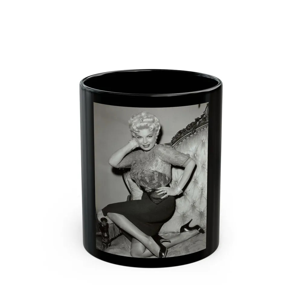 Barbara Nichols #572 (Vintage Female Icon) Black Coffee Mug-11oz-Go Mug Yourself