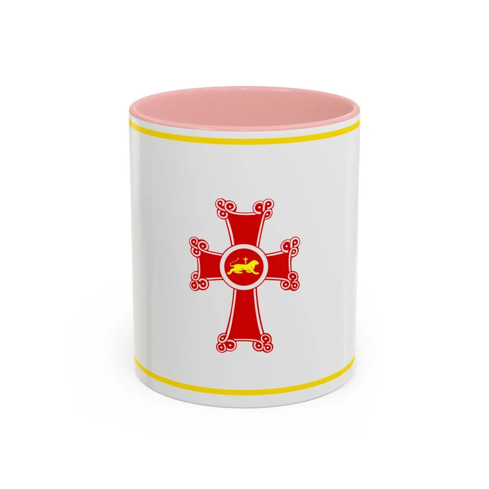 Flag of Gyumri Armenia - Accent Coffee Mug-11oz-Pink-Go Mug Yourself