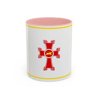 Flag of Gyumri Armenia - Accent Coffee Mug-11oz-Pink-Go Mug Yourself