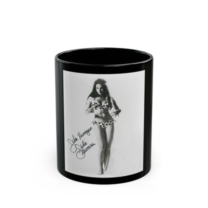 Julie Newmar #21 (Vintage Female Icon) Black Coffee Mug-11oz-Go Mug Yourself