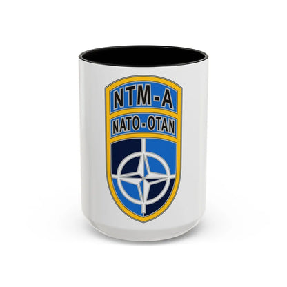 NATO Training MissionAfghanistan (U.S. Army) Accent Coffee Mug-15oz-Black-Go Mug Yourself