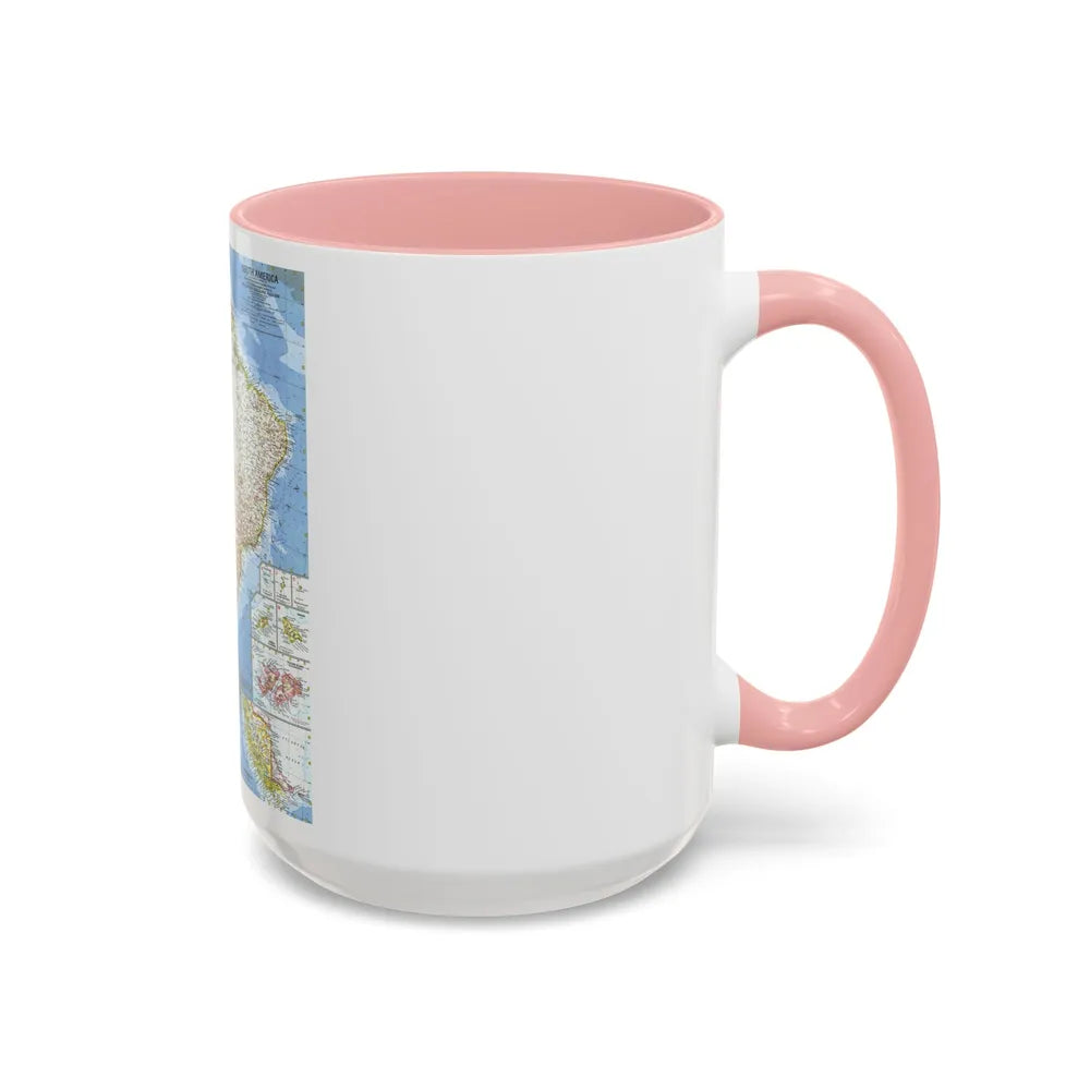 South America (1960) (Map) Accent Coffee Mug-Go Mug Yourself