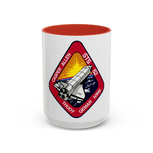 STS 62 (NASA) Accent Coffee Mug-15oz-Red-Go Mug Yourself