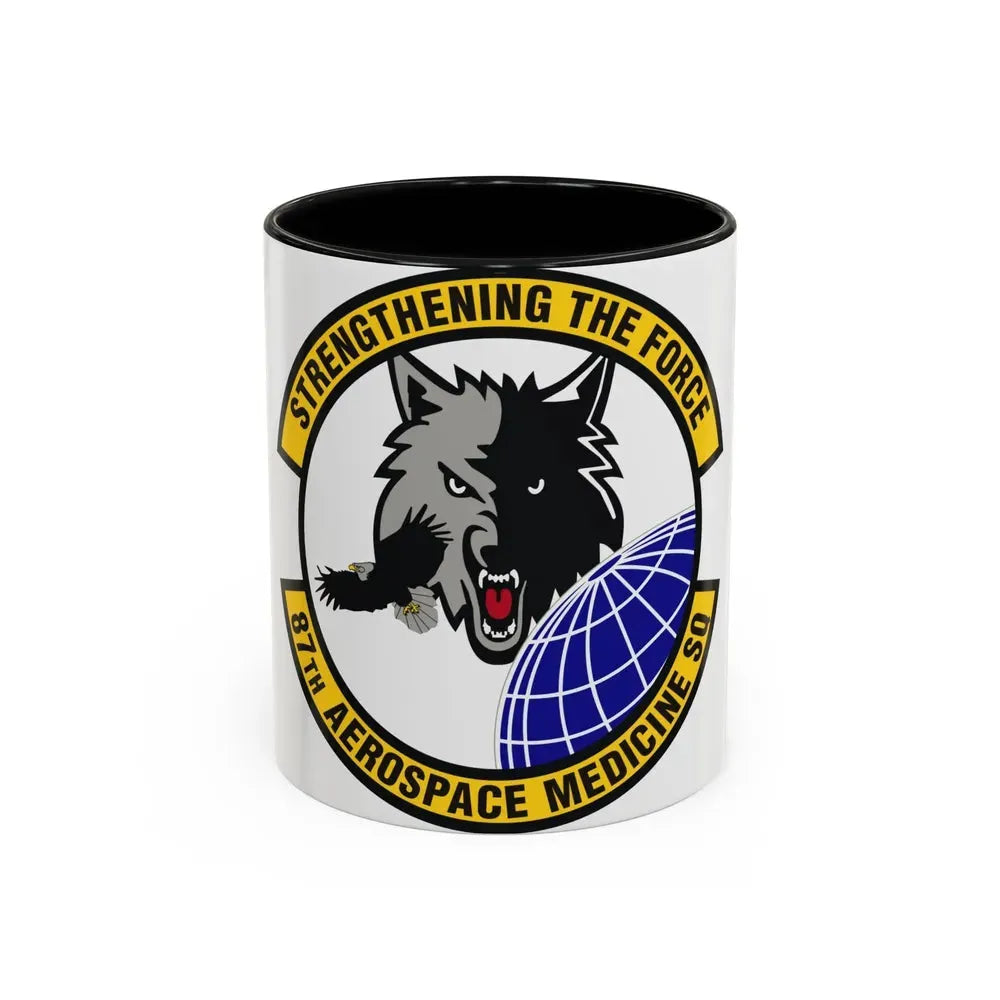 87th Aerospace Medicine Squadron (U.S. Air Force) Accent Coffee Mug 11oz Black - Go Mug Yourself