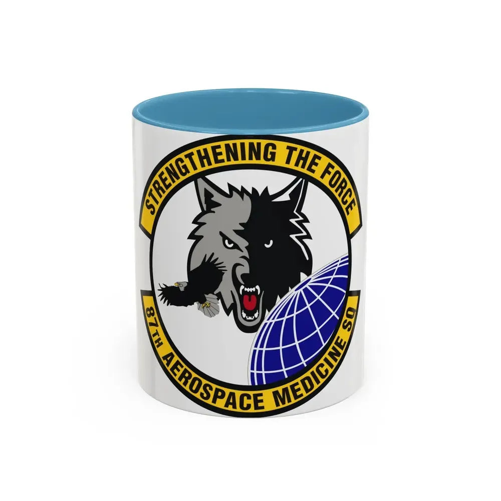 87th Aerospace Medicine Squadron (U.S. Air Force) Accent Coffee Mug 11oz Light Blue - Go Mug Yourself
