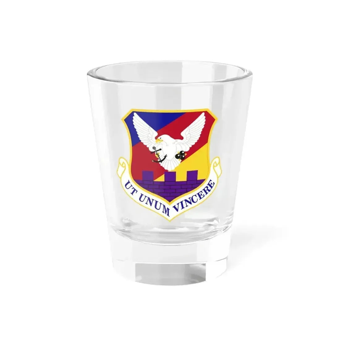 87th Air Base Wing Emblem (U.S. Air Force) Shot Glass 1.5oz 1.5oz - Go Mug Yourself