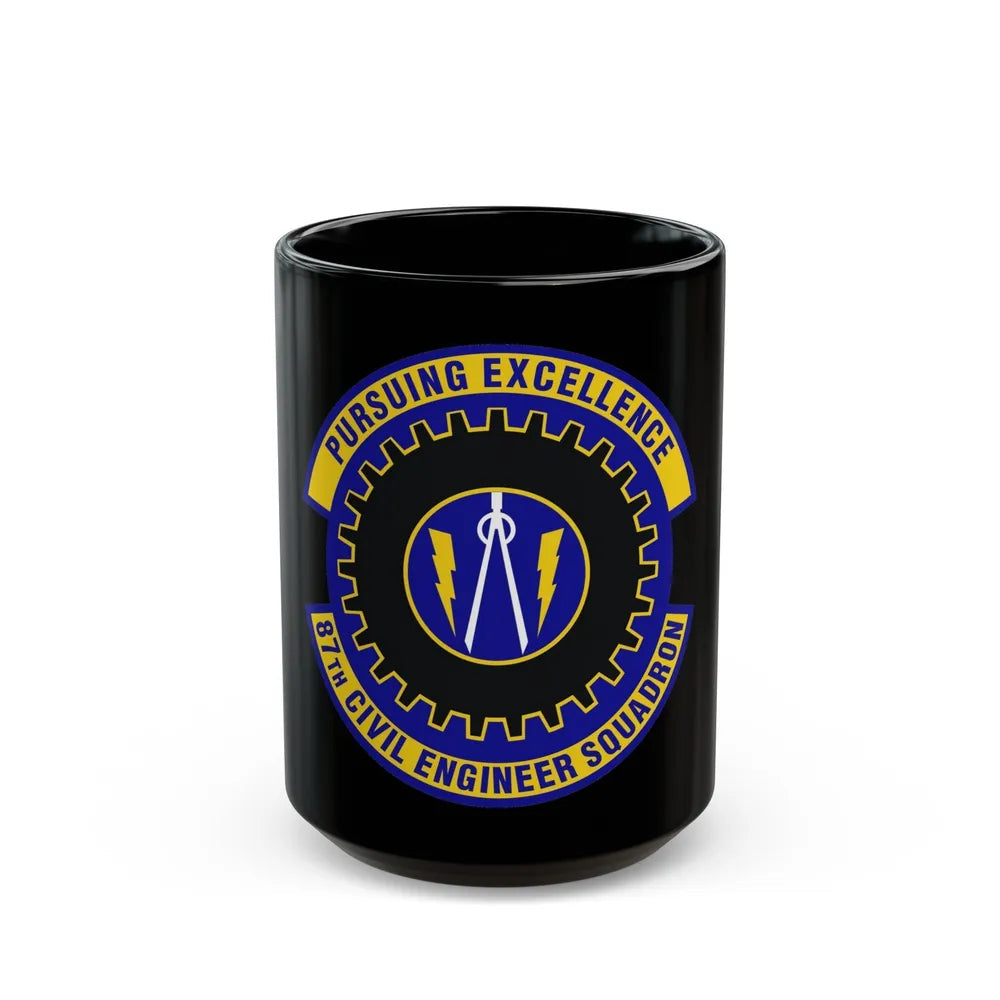 87th Civil Engineer Squadron (U.S. Air Force) Black Coffee Mug-15oz-Go Mug Yourself