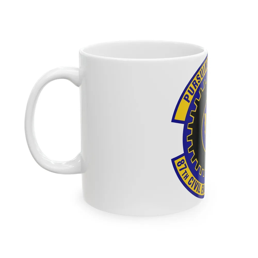 87th Civil Engineer Squadron (U.S. Air Force) White Coffee Mug-Go Mug Yourself