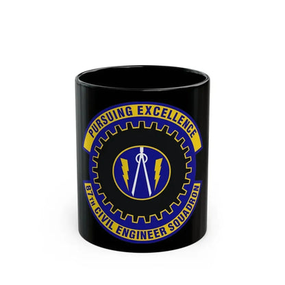 87th Civil Engineer Squadron (U.S. Air Force) Black Coffee Mug 11oz - Go Mug Yourself