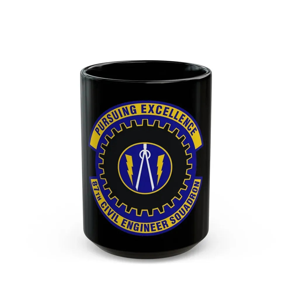 87th Civil Engineer Squadron (U.S. Air Force) Black Coffee Mug 15oz - Go Mug Yourself