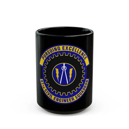 87th Civil Engineer Squadron (U.S. Air Force) Black Coffee Mug 15oz - Go Mug Yourself