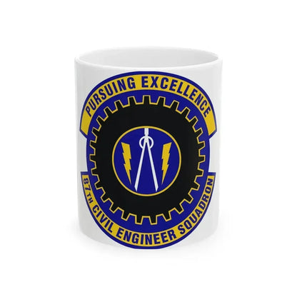 87th Civil Engineer Squadron (U.S. Air Force) White Coffee Mug 11oz - Go Mug Yourself