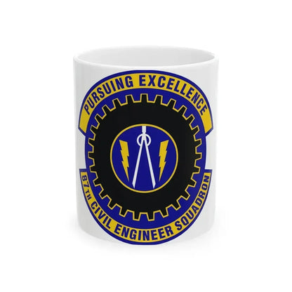 87th Civil Engineer Squadron (U.S. Air Force) White Coffee Mug 11oz - Go Mug Yourself
