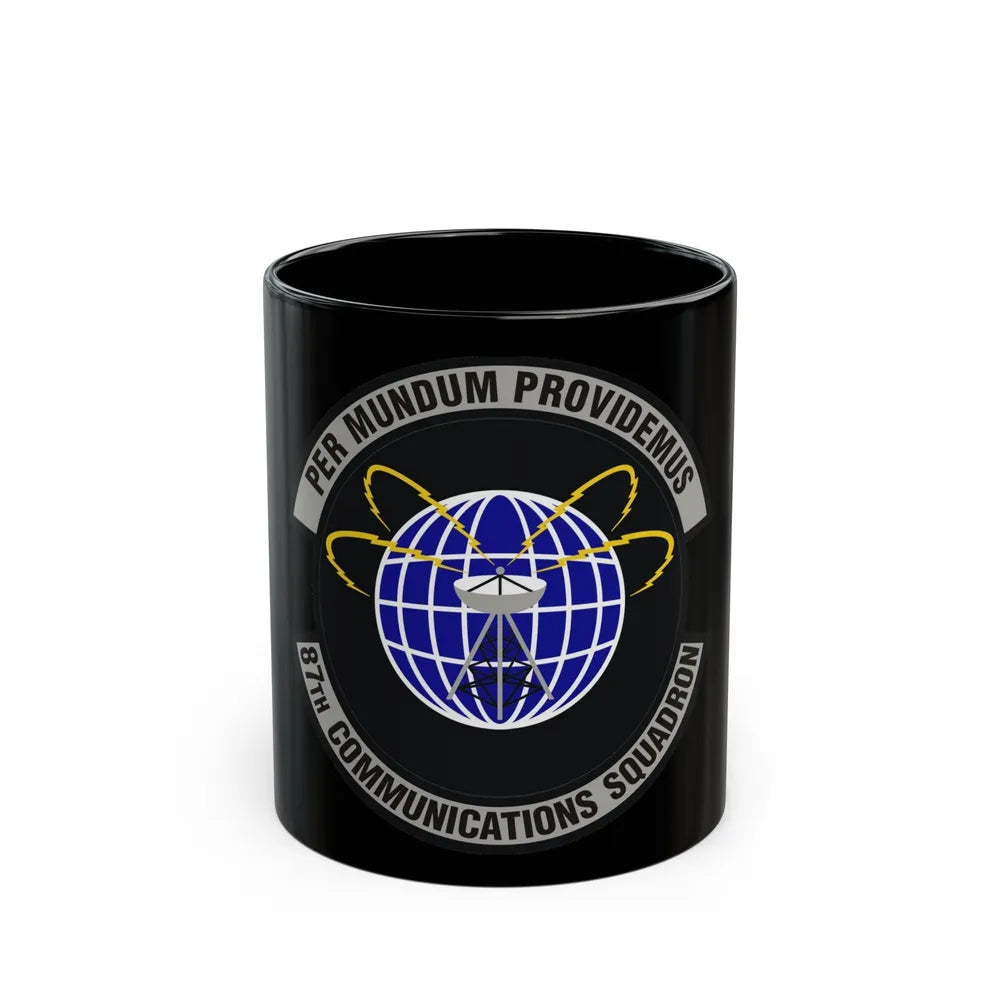 87th Communications Squadron (U.S. Air Force) Black Coffee Mug-11oz-Go Mug Yourself