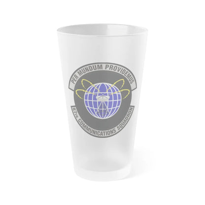 87th Communications Squadron (U.S. Air Force) Frosted Pint Glass 16oz-Go Mug Yourself