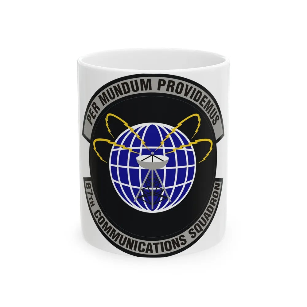 87th Communications Squadron (U.S. Air Force) White Coffee Mug-11oz-Go Mug Yourself